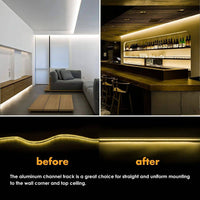 3.3FT Aluminum Track Channel for 110V LED Strip Lights (6x10mm & 7.5x11.5mm)