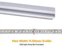 3.3FT Aluminum Track Channel for 110V LED Strip Lights (6x10mm & 7.5x11.5mm)