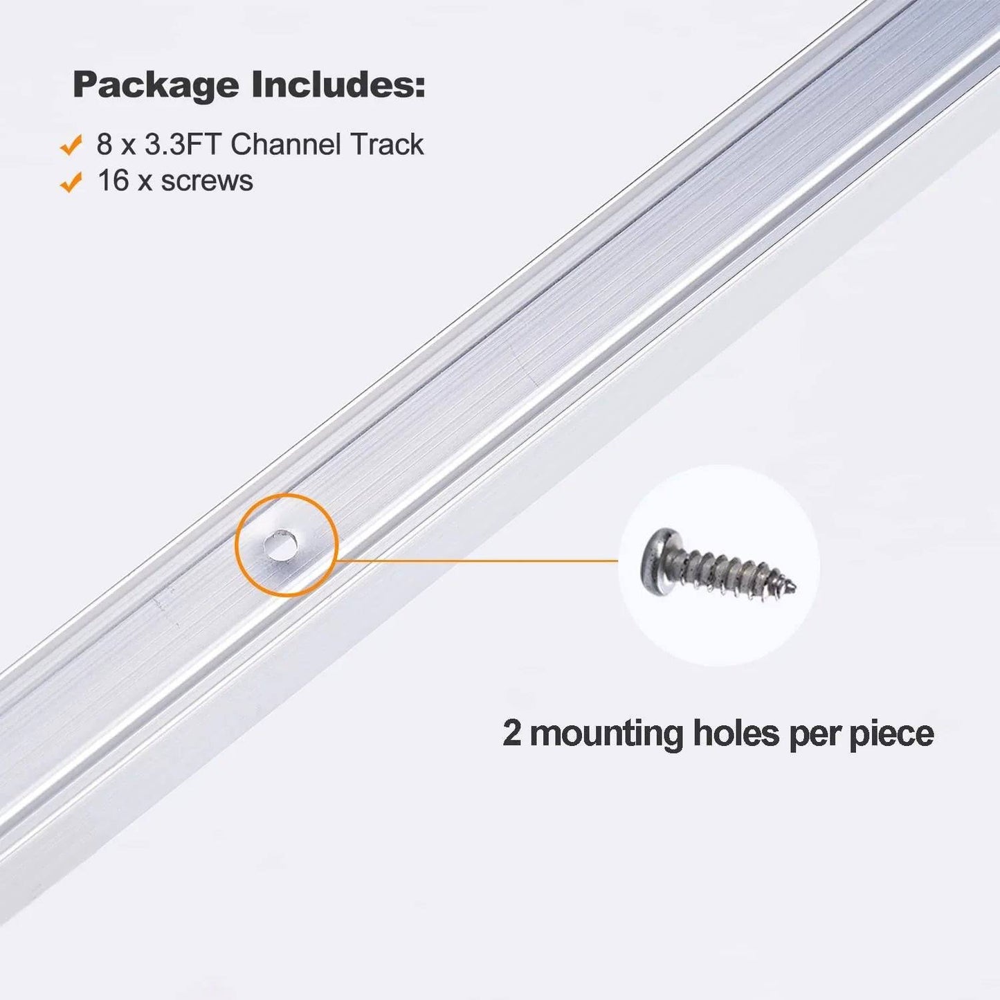 8-Pack 3.3FT Aluminum Track for 110V LED Neon Light (Single Color) - Lumens Depot