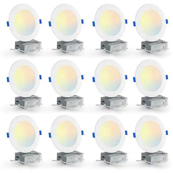 4 Inch 10W Energy Efficient LED Can less Downlights- 120VAC ,5 Adjustable CCT(2700K/3000K/4000K/5000K/6000K)-ETL & Energy Star Certified - Lumens Depot