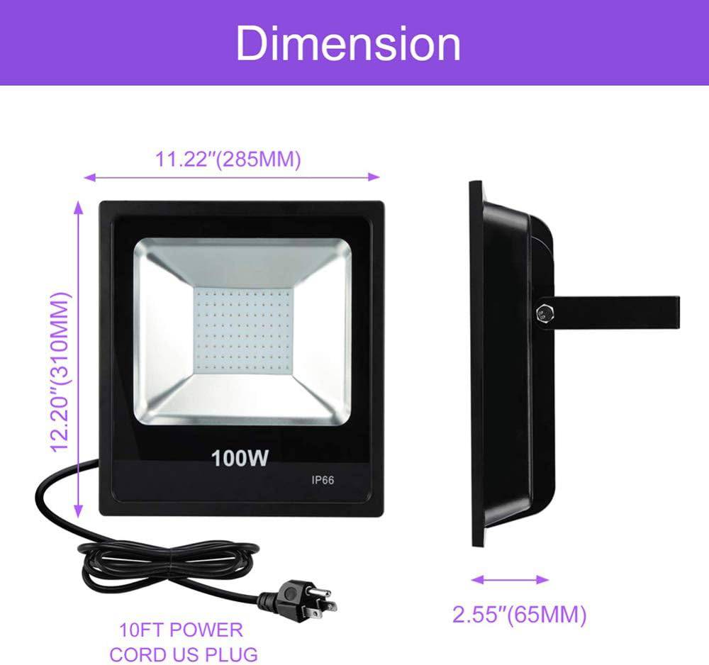 100W LED UV Black Light Flood Light for Mesmerizing Glow Effects - Ideal for Neon Colors, Reactive Pigments, and Fluorescent Artistry - Lumens Depot