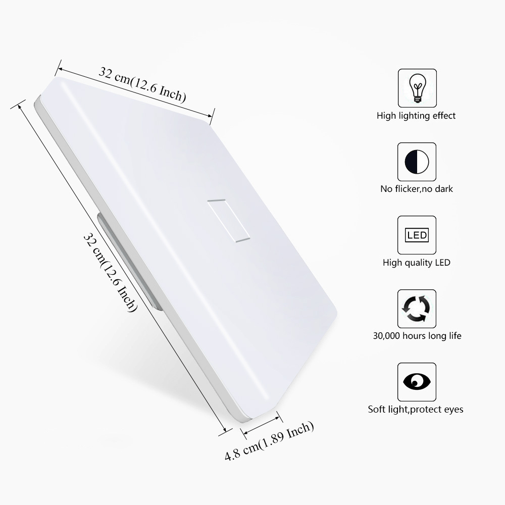 Versatile and Efficient 12.5 Inch Square LED Flush Mount Ceiling Lights - 24W, 2050LM, 5000K, and AC100-277V for Modern and Bright Lighting Solutions - Lumens Depot