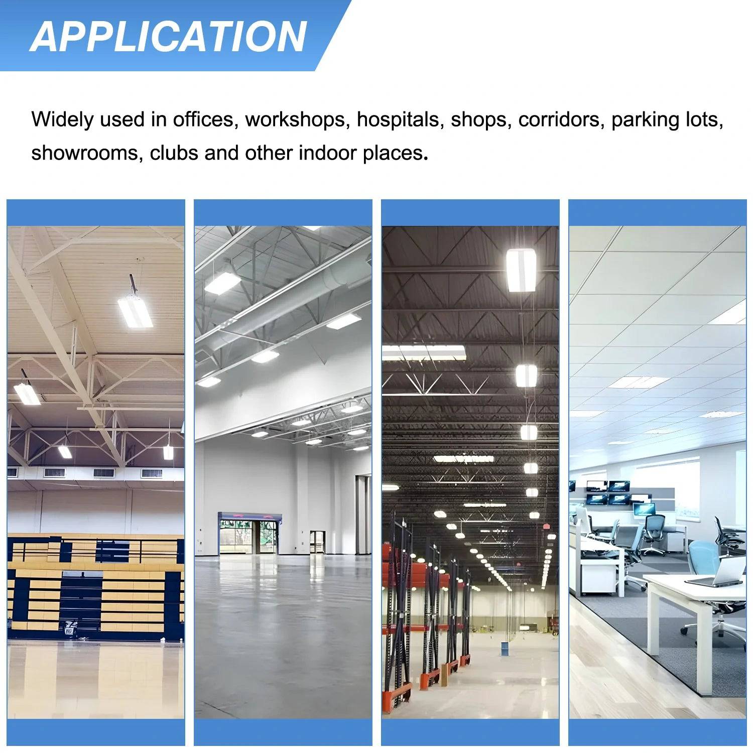 LED Linear High Bay Light, 1.8ft, 200W/240W/300W, CCT 3000K/4000K/5000K, 45,000 Lumens, 100-277 VAC - Lumens Depot