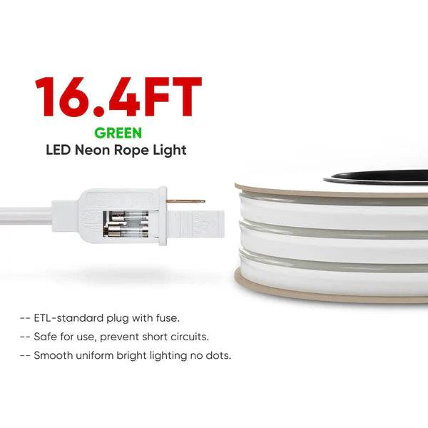 110V Eco Green Neon Rope Light – Energy Efficient, 189 Lumens/M - Lumens Depot