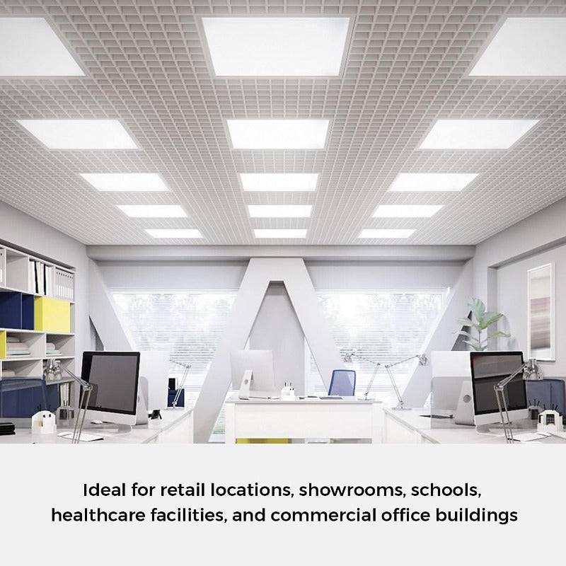 LED Ceiling Panel Lights, 2x2, 24W/29W/32W/39W, Selectable Watts And CCT 3500K-5000K, 90 minutes Power Backup, 5004 Lumens - Lumens Depot