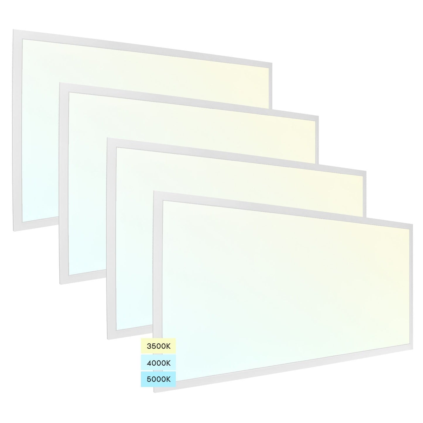 LED Ceiling Panel Lights, 2x4,Adjustable Watt 29W/34W/39W/49W and CCT 4000K-6500K, 6125 Lumens - Lumens Depot
