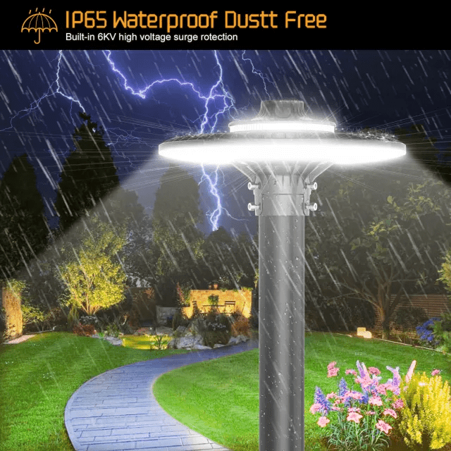 80W/60W/48W Led Post Top Lights With Photocell CCT 3000K/4000K/5000K, 10,089 Lumens IP65 Waterproof ETL cETL DLC approved - Lumens Depot