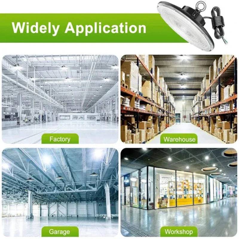 LED UFO High Bay Light, 150W, CCT 5000K, 20,852 Lumens, 100-277 VAC - Lumens Depot