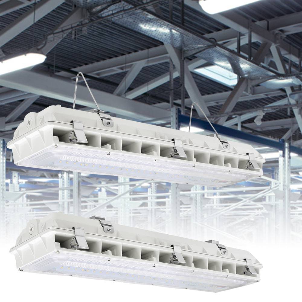 8FT LED Vapor Tight Light, 65-90W, 3CCT, 120-277V, 130LM/W, Dimmable, UL/DLC Listed - Lumens Depot