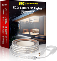 10FT Male-to-Female Extension Power Cord for LED Neon Rope & Strip Lights