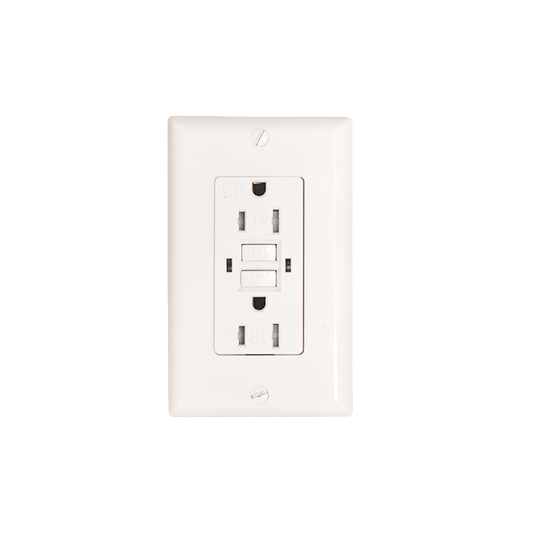 15A GFCI Outlet, TR/WR, LED Indicator, 15Amp, UL Listed, Tamper & Weather Resistant - Lumens Depot