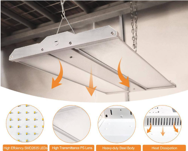 LED High Bay Light, 2.2ft, 220W, CCT 5000K, 29,700 Lumens, 120-277 VAC - Lumens Depot