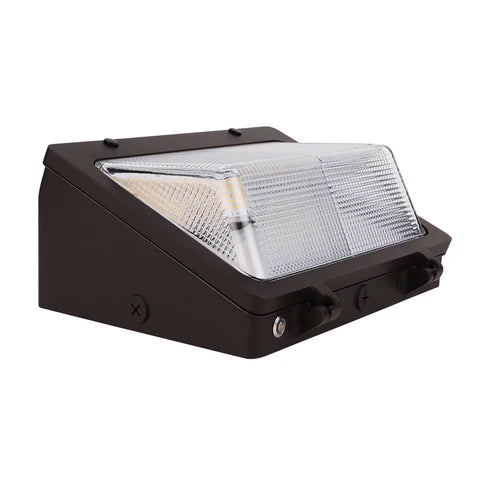 LED Wall Pack 76W/105W/125W Adjustable - 16,250 Lumens - CCT Selectable 3000K/4000K/5000K - IP65 Rated - UL & DLC Listed - 120-277V - Bronze Housing - Lumens Depot