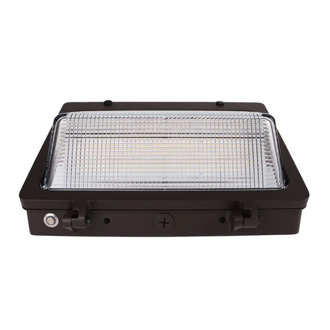 LED Wall Pack 76W/105W/125W Adjustable - 16,250 Lumens - CCT Selectable 3000K/4000K/5000K - IP65 Rated - UL & DLC Listed - 120-277V - Bronze Housing - Lumens Depot