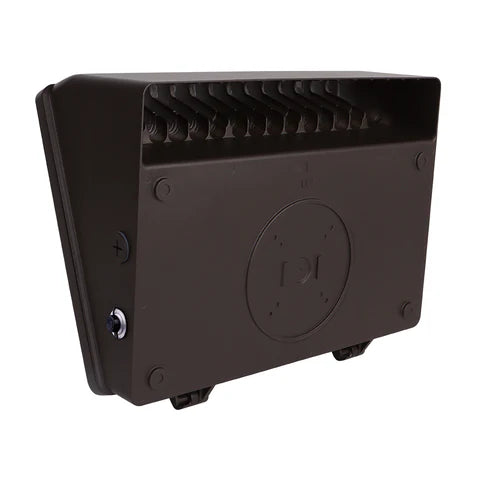 LED Wall Pack 76W/105W/125W Adjustable - 16,250 Lumens - CCT Selectable 3000K/4000K/5000K - IP65 Rated - UL & DLC Listed - 120-277V - Bronze Housing - Lumens Depot