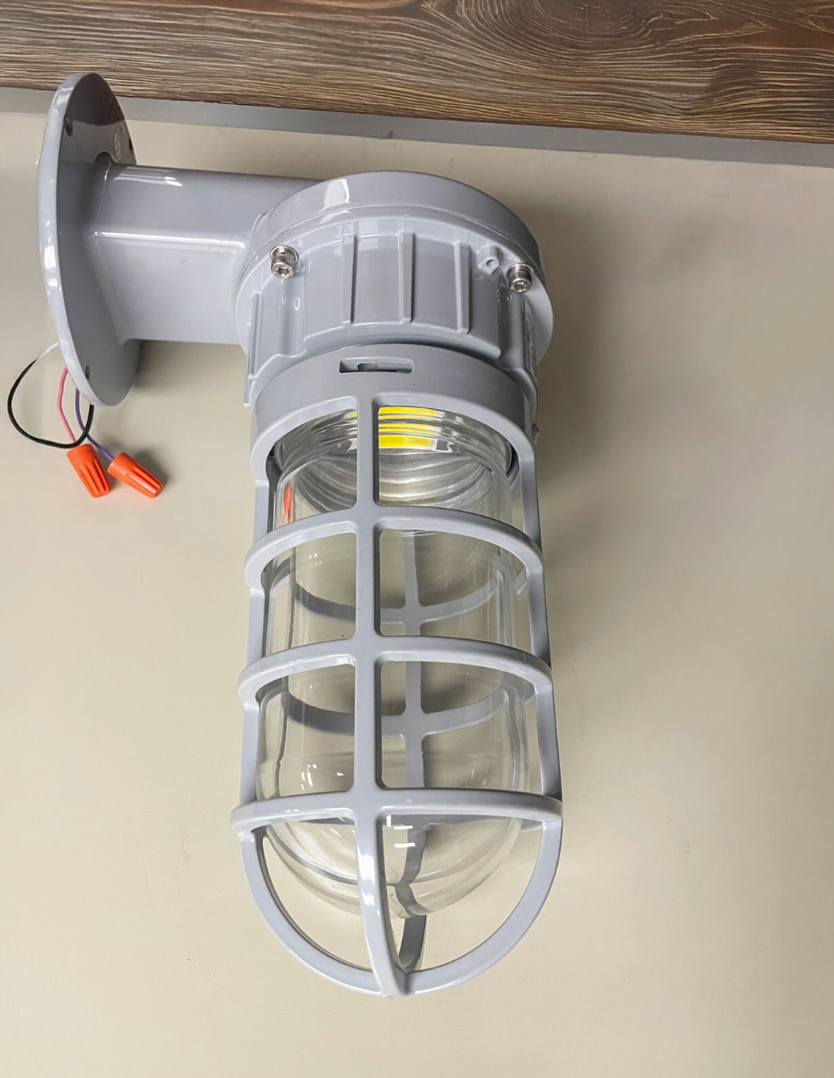 LED Explosion Proof Jelly Jar Light (Wall Mount), O Series, 20W, 5000K, 2800 Lumens, 100-277 VAC - Lumens Depot