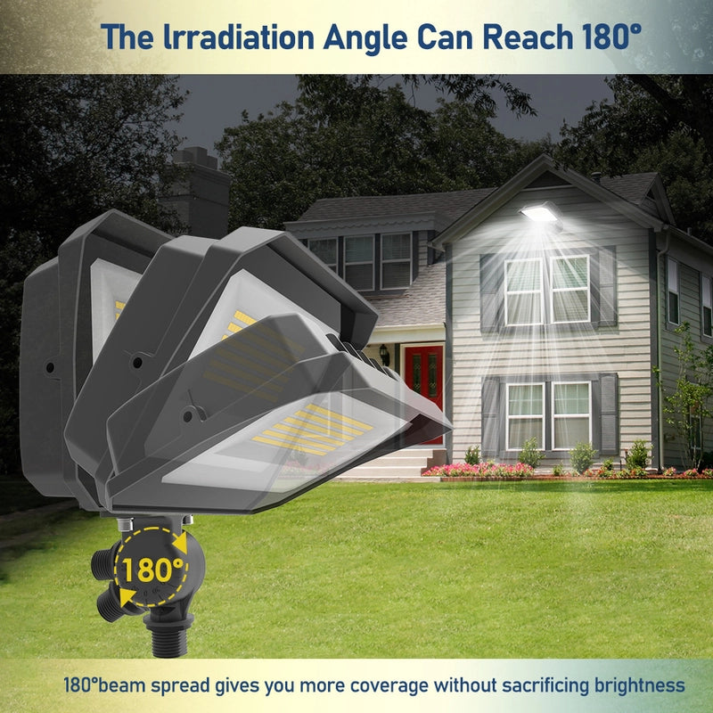 LED Outdoor Flood Lights – 80W/60W/35W Selectable, Knuckle Mount – High-Performance Security Lighting - Lumens Depot