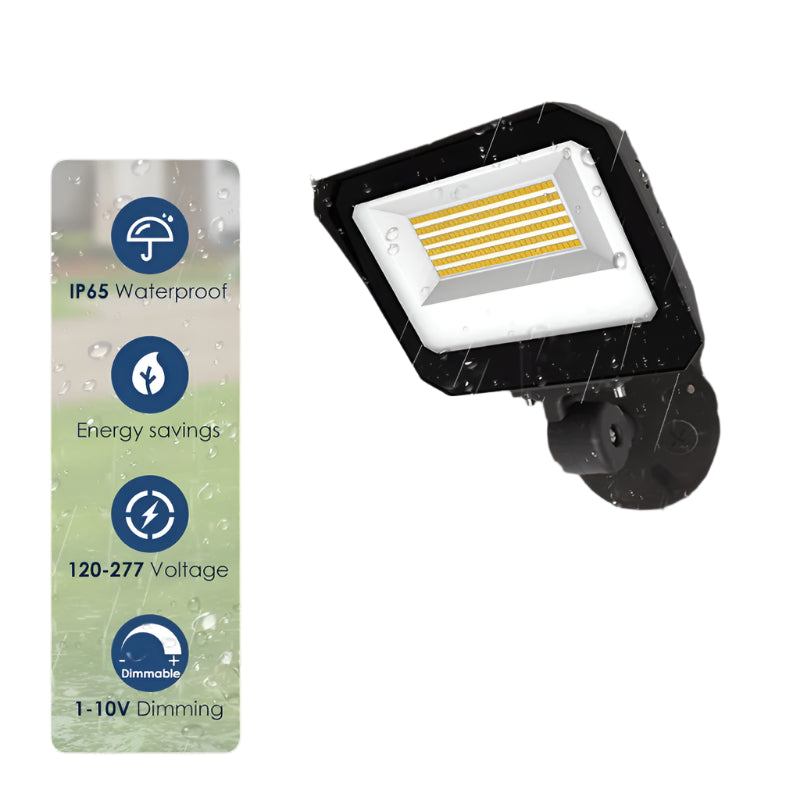 LED Outdoor Flood Lights – 80W/60W/35W Selectable, Knuckle Mount – High-Performance Security Lighting - Lumens Depot