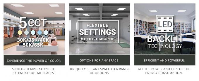 LED Ceiling Panel Light, 1x4, 15W/20W/25W/30W/40W, Adjustable Watts and CCT, 5000 Lumens- Ultra-Thin Design - Lumens Depot
