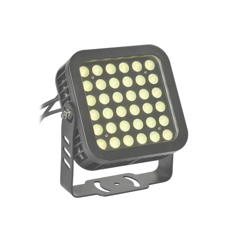 36W LED Flood Light - 3200 Lumens- 3000K Warm White - 8° Beam Angle - 100-277V - Grey Housing - ETL Listed - Lumens Depot