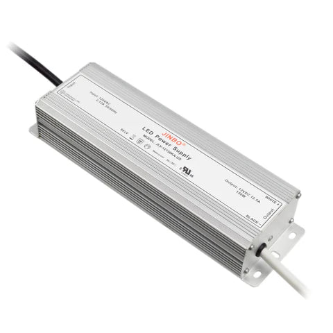 LED Power Supply - 150W - 12V DC - IP67 Waterproof - JLV-12150KA-US - UL Listed - Lumens Depot