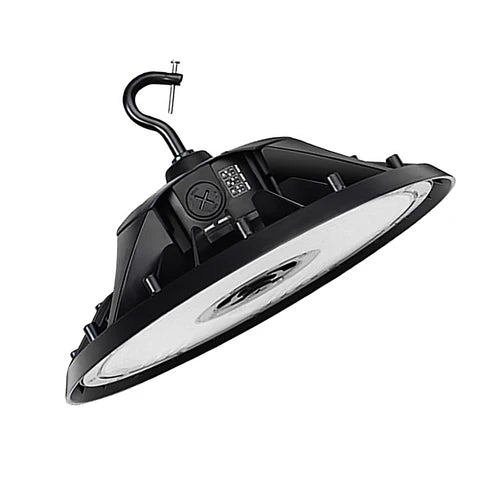 Adjustable Wattage LED UFO High Bay – 100W/120W/150W – 22,500 Lumens – 5000K – 120-277V – Black Housing – IP65 Waterproof – UL & DLC Listed - Lumens Depot