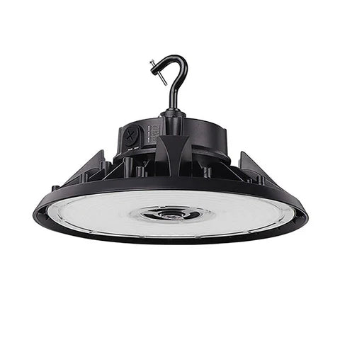 150W LED UFO High Bay Light – 22,500 Lumens – 5000K – 277-480V – Black Housing – IP65 Waterproof – UL & DLC Listed - Lumens Depot