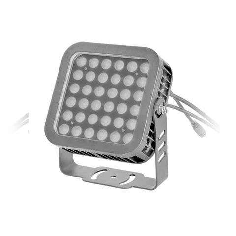 36W Green LED Flood Light - 8° Narrow Beam Angle - 100-277V - Grey Housing - ETL Listed - Lumens Depot