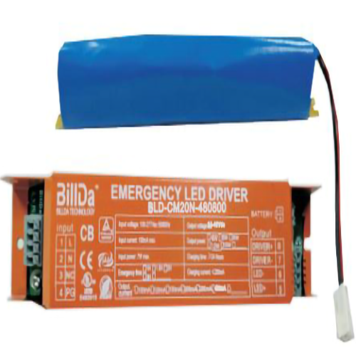 Emergency LED Driver – 20W, 90-Minute Backup - AC120-347V - DC Side Wiring - Lumens Depot