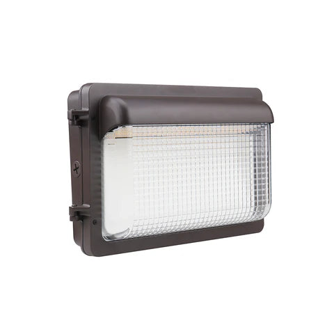 2nd Gen LED Wall Pack - 30W/40W/60W Adjustable - 8,100 Lumens - CCT Selectable 3000K/4000K/5000K - Built-in Photocell - IP65 Waterproof - UL & DLC Listed - 120-277V - Bronze Housing - Lumens Depot