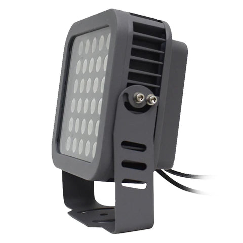 36W Blue LED Flood Light - 30° Beam Angle - 100-277V - Grey Housing - Lumens Depot