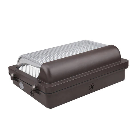 2nd Gen LED Wall Pack - 30W/40W/60W Adjustable - 8,100 Lumens - CCT Selectable 3000K/4000K/5000K - Built-in Photocell - IP65 Waterproof - UL & DLC Listed - 120-277V - Bronze Housing - Lumens Depot