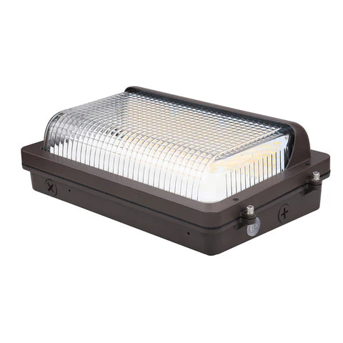 2nd Gen LED Wall Pack - 30W/40W/60W Adjustable - 8,100 Lumens - CCT Selectable 3000K/4000K/5000K - Built-in Photocell - IP65 Waterproof - UL & DLC Listed - 120-277V - Bronze Housing - Lumens Depot