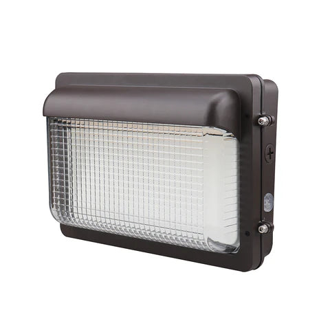 2nd Gen LED Wall Pack - 30W/40W/60W Adjustable - 8,100 Lumens - CCT Selectable 3000K/4000K/5000K - Built-in Photocell - IP65 Waterproof - UL & DLC Listed - 120-277V - Bronze Housing - Lumens Depot