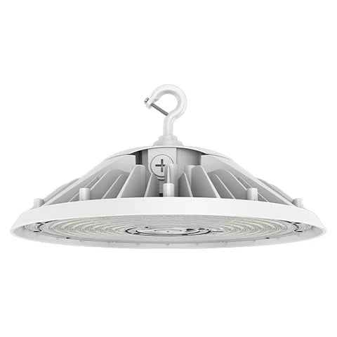 Adjustable LED UFO High Bay – 180W/200W/240W – 36,000 Lumens – CCT Selectable 4000K/5000K – 120-277V – White Housing – IP65 Waterproof – UL & DLC Listed - Lumens Depot