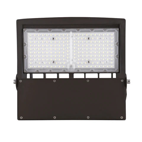 2nd Gen 150W LED Flood Light - 120-277V - U-Bracket Mount - Bronze Housing - High Lumen Output - Lumens Depot