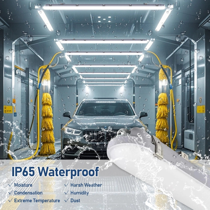8FT LED Vapor Tight Light - 100W/80W/70W/60W/50W - Waterproof - Energy-Efficient & High Lumen Output - Lumens Depot