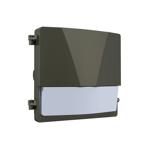 LED Semi Cut-off Wall Pack - 40W/50W/60W Adjustable - 7,200 Lumens - CCT Selectable 3000K/4000K/5000K - Built-in Photocell - IP65 Waterproof - UL & DLC Listed - 120-277V - Bronze Housing - Lumens Depot