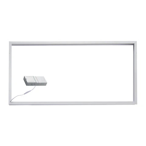 LED Grid Frame Ceiling Light, 60W/50W/40W, 2x4, Adjustable Watts & CCT,3000K-6500K, 7500 Lumens - Lumens Depot