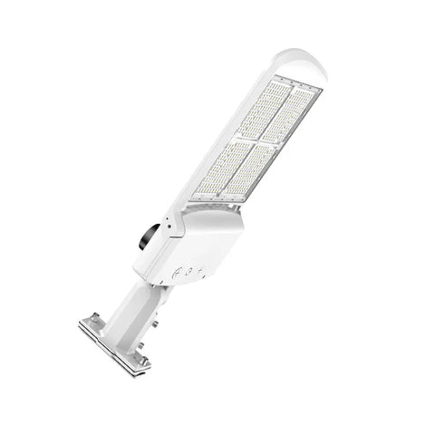 6th Gen Adjustable LED Area Light - 200W/240W300W - White Housing & Universal Bracket for Versatile Mounting - Lumens Depot