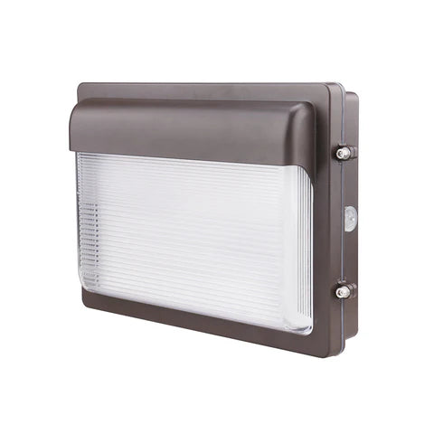 LED Wall Pack Light - 80W/100W/120W Adjustable - 16,200 Lumens - CCT Selectable 3000K/4000K/5000K - Built-in Photocell - IP65 Waterproof - UL & DLC Listed - 120-277V - Bronze Housing - Lumens Depot