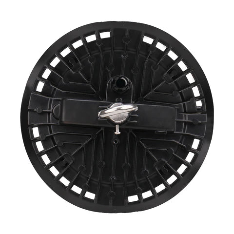 80W LED Round High Bay Light – 9200 Lumens - 5000K - 120V - DOB - IP65 - UL Listed - Black Housing - Lumens Depot