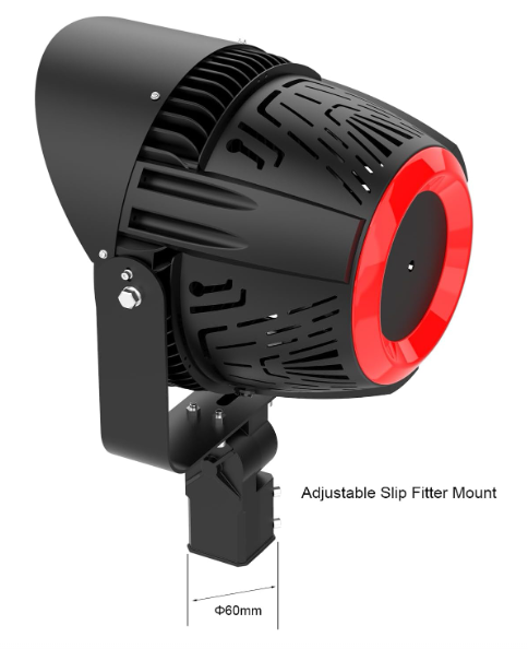 500W LED Sports Stadium Light – 75,000 Lumens, 5000K – IP66 Waterproof Flood Light – 5FT Wire & SF Bracket – Slip Fitter Mount for High Mast, Pickleball, Soccer, Rugby Field – 60° Beam, 100-277V, UL DLC Listed - Lumens Depot
