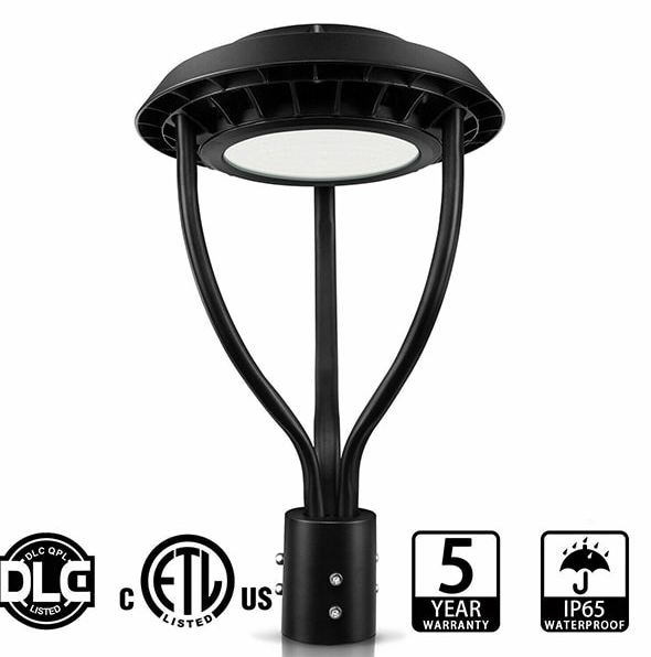 LED Circular Area Light – 100W/80W/60W, 5000K, 100-277V AC, Built-in Photocell - Lumens Depot
