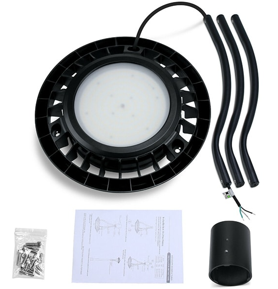 LED Circular Area Light – 100W/80W/60W, 5000K, 100-277V AC, Built-in Photocell - Lumens Depot
