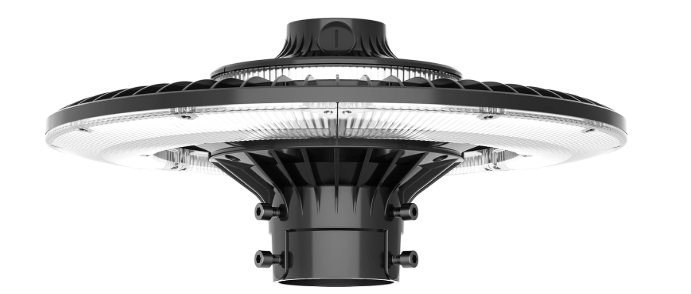 120W LED Circular Area Light – 5000K, 100-277V AC, Built-in Photocell, IP65 Waterproof Post Top Light, UL Listed - Lumens Depot