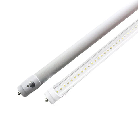 8FT LED T8 Tube - 60W - 7800 Lumens - 6500K Daylight - Striped Lens - Double-Ended Power - ETL Listed