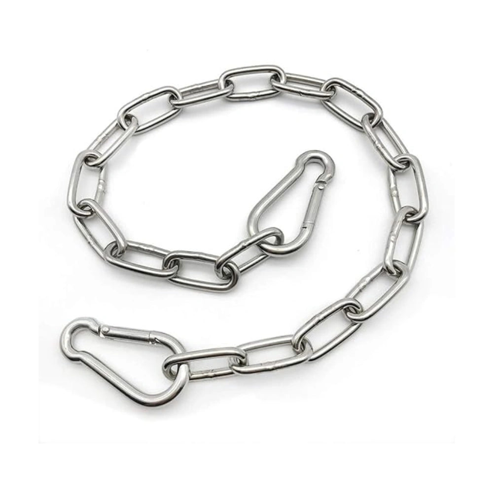 1.6ft Stainless Steel Hanging Chains with Carabiners – Secure Mounting Kit for UFO High Bay Lights