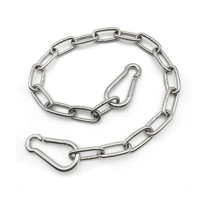 1.6ft Stainless Steel Hanging Chains with Carabiners – Secure Mounting Kit for UFO High Bay Lights