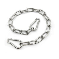 1.6ft Stainless Steel Hanging Chains with Carabiners – Secure Mounting Kit for UFO High Bay Lights